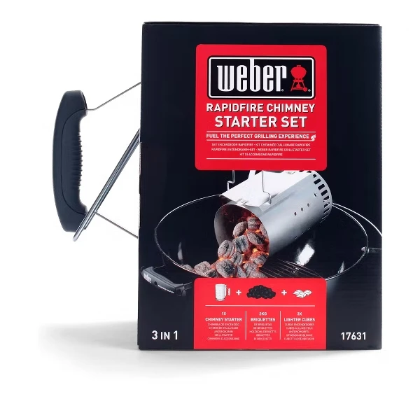 Weber SET CIMINIERA ACCENSIONE RAPIDFIRE + BRICCHETTE KG 2 4 Weber SET CIMINIERA ACCENSIONE RAPIDFIRE + BRICCHETTE KG 2 - immagine 2