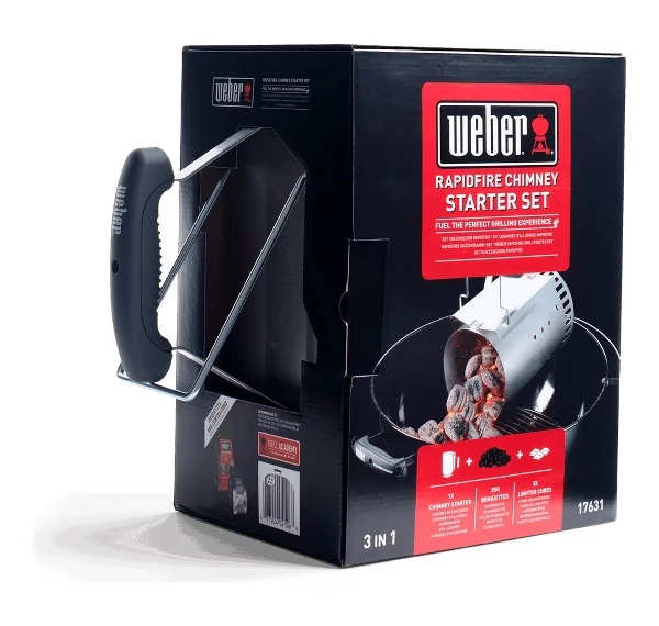 Weber SET CIMINIERA ACCENSIONE RAPIDFIRE + BRICCHETTE KG 2 5 Weber SET CIMINIERA ACCENSIONE RAPIDFIRE + BRICCHETTE KG 2 - immagine 3