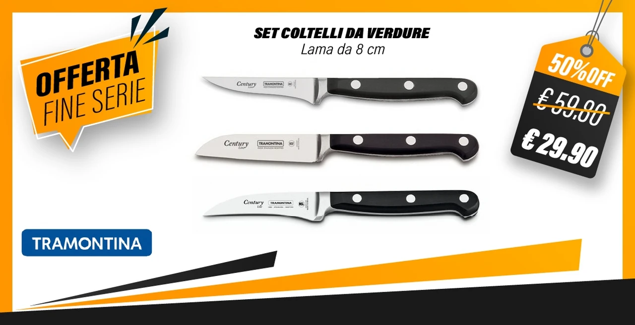 SET COLTELLI PER VERDURE 3 SET COLTELLI PER VERDURE