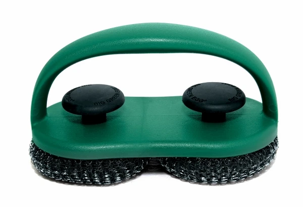 Big Green Egg SPAZZOLA DUAL BRUSH GRID SCRUBBER 3 Big Green Egg SPAZZOLA DUAL BRUSH GRID SCRUBBER