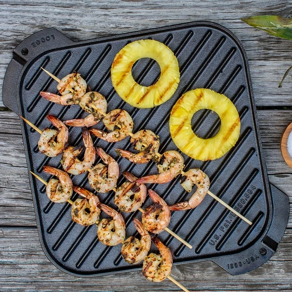 Lodge PIASTRA GRIGLIA REVERSIBILE 26X26 CM 4 Lodge PIASTRA GRIGLIA REVERSIBILE 26X26 CM - immagine 2